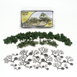 Woodland Scenics TR1112 3"-7" Medium Green Deciduous Trees 6/Kit Landscaping