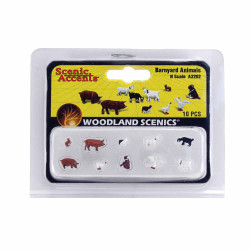 Woodland Scenics A2202 Barnyard Animals N Gauge Figures Animals & Vehicles