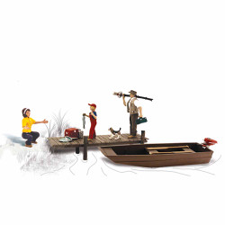 Woodland Scenics A1923 Family Fishing HO OO Gauge Figures Landscaping