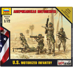 ZVEZDA 7407 American Motorized Infantry Snap Fit Model Kit 1:72 Hotwar