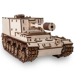 Eco Wood Art - SAU 212 Tank Mechanical Wooden Model Kit No Glue Required