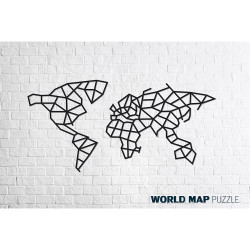Eco Wood Art - World Map Wooden Model Kit Puzzle No Glue Required