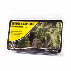 Woodland Scenics F1129 Medium Green Shrubs & Saplings Scenic Brush Foliage