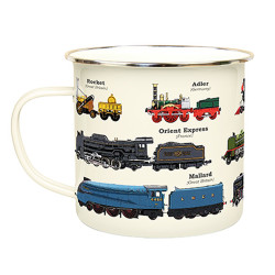 Gift Republic Classic Trains & Locomotives Enamel Mug