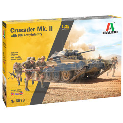 Italeri 6579 Crusader MKII with 8th Army 1:35 Plastic Model Kit