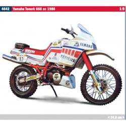 Italeri 4642 Yamaha Tenere 660Cc 1986 Paris Dakar Version 1:9 Plastic Bike Model Kit
