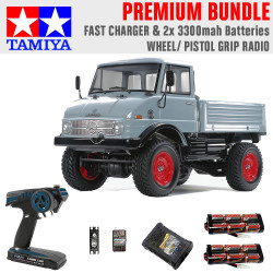 Tamiya RC 58692 Unimog 406 Series U900 (CC-02) 1:10 Premium Wheel Radio Bundle