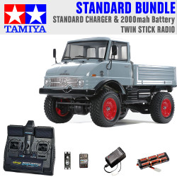 Tamiya RC 58692 Unimog 406 Series U900 (CC-02) 1:10 Standard Stick Radio Bundle