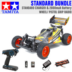 Tamiya RC 47470 Top Force Evo. 1:10 Standard Wheel Radio Bundle