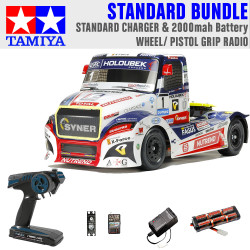 Tamiya RC 58661 Buggyra Fat Fox Racing Truck 1:14 Standard Wheel Radio Bundle