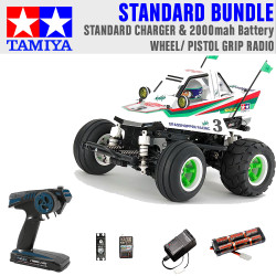 Tamiya RC 58662 Comical Grasshopper (WR-02CB) 1:10 Standard Wheel Radio Bundle