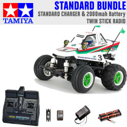 Tamiya RC 58662 Comical Grasshopper (WR-02CB) 1:10 Standard Stick Radio Bundle