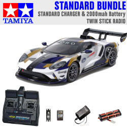 Tamiya RC 58689 Ford GT MkII 2020 (TT-02) 1:10 Standard Stick Radio Bundle