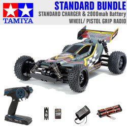 Tamiya RC 47454 Plasma Edge II TT-02B 1:10 Standard Wheel Radio Bundle