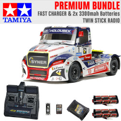 Tamiya RC 58661 Buggyra Fat Fox Racing Truck 1:14 Premium Stick Radio Bundle