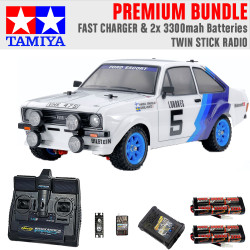 Tamiya RC 58687 Ford Escort MK.II Rally PB 1:10 Premium Stick Radio Bundle