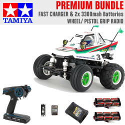 Tamiya RC 58662 Comical Grasshopper (WR-02CB) 1:10 Premium Wheel Radio Bundle