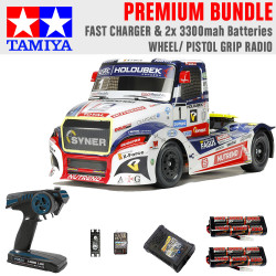 Tamiya RC 58661 Buggyra Fat Fox Racing Truck 1:14 Premium Wheel Radio Bundle