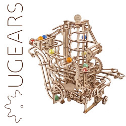 UGEARS 70177 Spiral Hoist Marble Run Wooden  Mechanical Model Kit