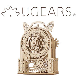 UGEARS Alarm Clock Wooden Mechanical Model Kit  70163