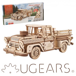 UGEARS 70171 Lumberjack Pick Up Truck Mechanical  Wooden Model Kit