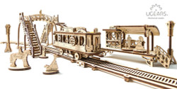 UGEARS Tram line Mechanical Wooden Model Kit 70028