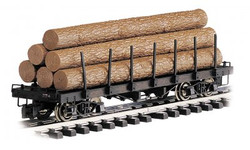 Bachmann USA 98470 Flat Log Car with Logs - Painted, Unlettered 1 Gauge