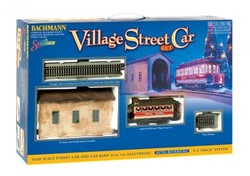 Bachmann USA 25017 Village Christmas Street Car Set On30 Gauge