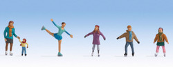 Noch Ice Skaters (6) Figure Set N15824 HO Scale