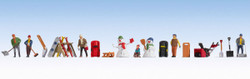 Noch Winter's Day Themed Figure Set N16220 HO Scale
