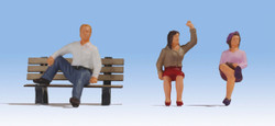 Noch Seated People (3) Figure Set N17151 1:32 Scale