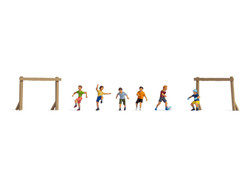 Noch Children Playing Football (6) Figure Set N36817 N Scale