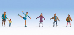Noch Ice Skaters (6) Figure Set N36824 N Scale