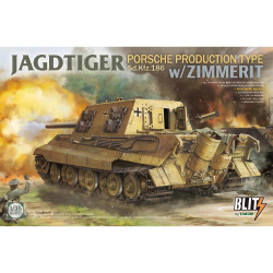 Takom 8012 Jagdtiger Sd.Kfz.186 w/Zimmerit Porsche Prod. 1:35 Model Kit