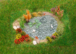 Faller Pond Garden Scenic Set FA181278 HO Scale
