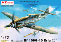 AZ Model 7615 Messerschmitt Bf-109G-10 Erla 1:72 Plastic Model Aircraft Kit