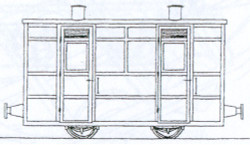 Dundas Models DM67 Victorian 2 Comp Panelled Coach OO9 Gauge