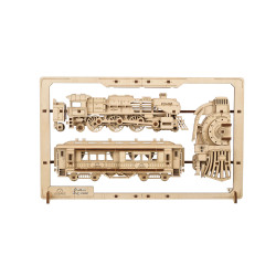 UGEARS 70207 Steam Express 2.5D Puzzle Wooden Model Kit