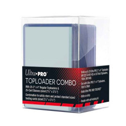 Ultra Pro Toploader Combo 25x Toploaders & Sleeves in Storage Box UPR15216