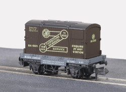 PECO NR-20 GWR Removals, Conflat Wagon with Container N Gauge