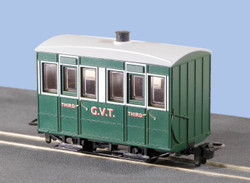 PECO GR-500 4 Wheel Enclosed Side Coach Glyn Valley Tramway OO9 Gauge