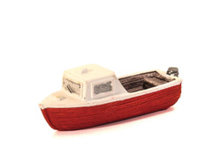Harburn Hamlet QS402 Red Motor Boat with small cabin HO/OO Gauge