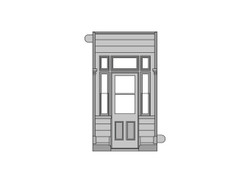 Ratio GJ03 LNWR Grand Junction Station Building Components: 4 Single Door Panels HO/OO Gauge
