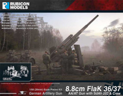 Rubicon Models 280069 8cm Flak 36/37 Aa/At Gun & Sdah 202 & Crew 1:56 Model Kit