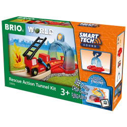 Brio 33976 Smart Tech Sound - Rescue Action Tunnel Kit for Wooden Train Set