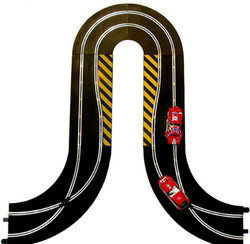 SCALEXTRIC BUNDLE C8201 C8246 C8203 Hairpin Curve Side Swipes Crossover