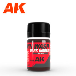 AK Interactive 325 Dark Umber PIN WASH Enamel 35ml