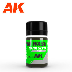 AK Interactive 324 Dark Sepia PIN WASH Enamel 35ml