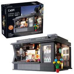 CaDA Street Coffee Shop Vendor Brick Model Building 768pcs C66005