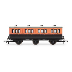 Hornby R40289 LSWR, 6 Wheel Coach, 1st Class, 490 - Era 2